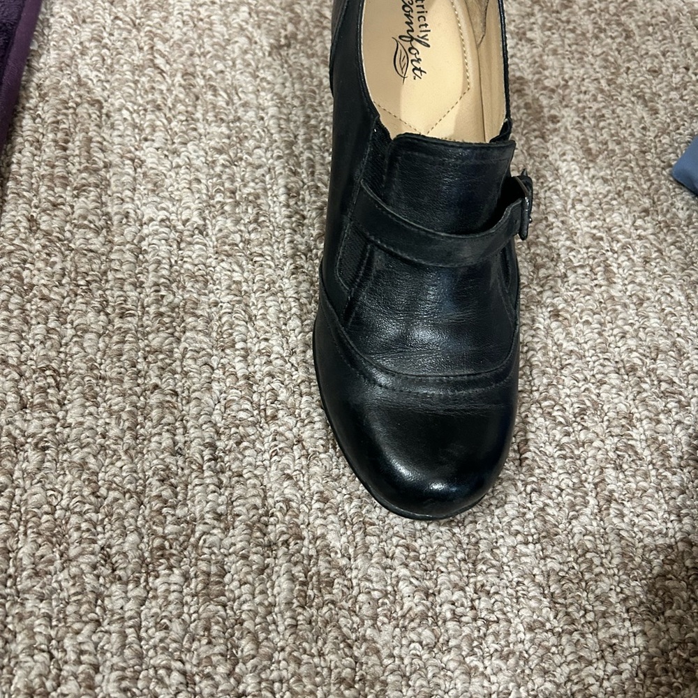 Black Leather Ankle Boots